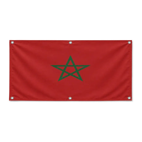 Drapeau maroc polyester résistant aux intempéries 6 œillets