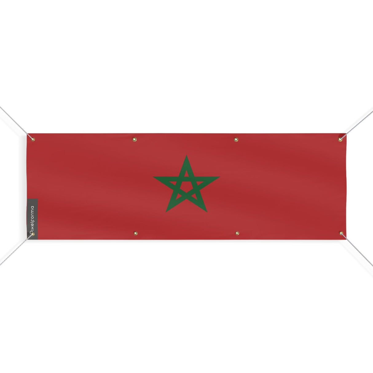 Drapeau du Maroc 8 Oeillets en plusieurs tailles - Pixelforma