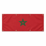 Drapeau maroc polyester résistant œillets usage extérieur