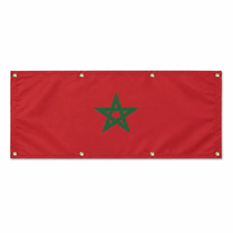 Drapeau maroc polyester résistant œillets usage extérieur