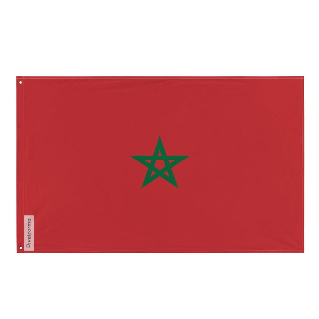 Drapeau du Maroc en plusieurs tailles 100 % polyester Imprimer avec Double ourlet - Pixelforma