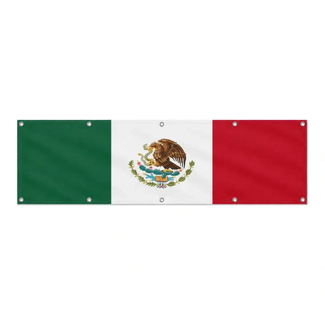 Drapeau du Mexique grand format XL en polyester avec dix œillets