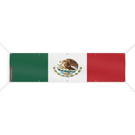 Drapeau du Mexique 10 Oeillets en Plusieurs Tailles (XL) - Pixelforma 