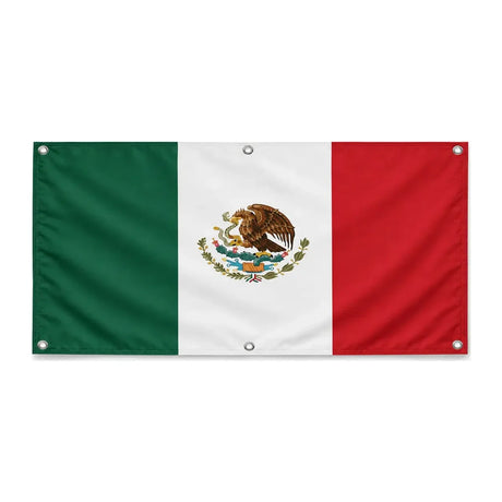 Drapeau mexique en polyester résistant pour extérieur