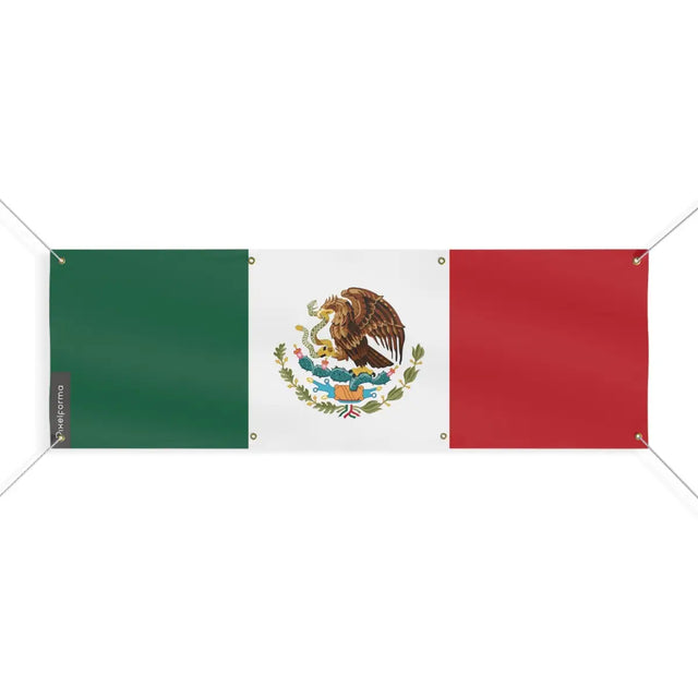 Drapeau du Mexique 8 Oeillets en Plusieurs Tailles (L) - Pixelforma 