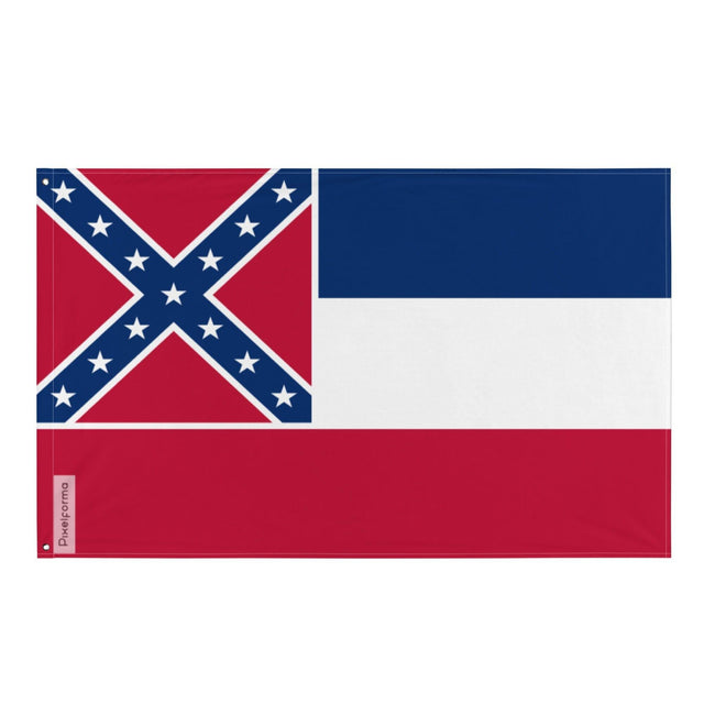 Drapeau du Mississippi 1894 en plusieurs tailles 100 % polyester Imprimer avec Double ourlet - Pixelforma