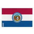 Drapeau missouri polyester résistant avec œillets à gauche