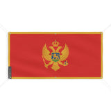Drapeau du monténégro 6 oeillets en plusieurs tailles (m) - pixelforma