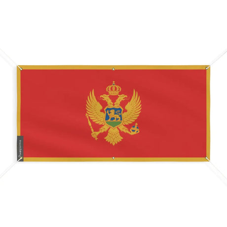 Drapeau du monténégro 6 oeillets en plusieurs tailles (m) - pixelforma