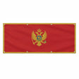 Drapeau monténégro polyester résistant avec œillets robustes