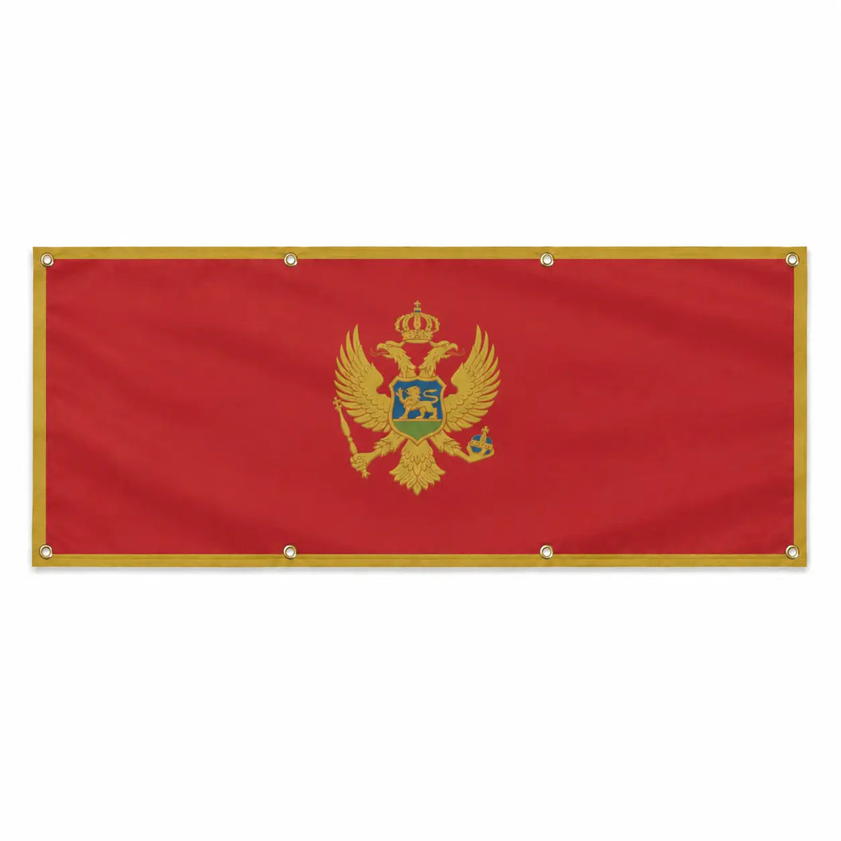 Drapeau monténégro polyester résistant avec œillets robustes