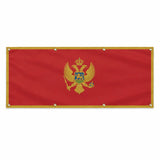 Drapeau monténégro polyester résistant avec œillets robustes