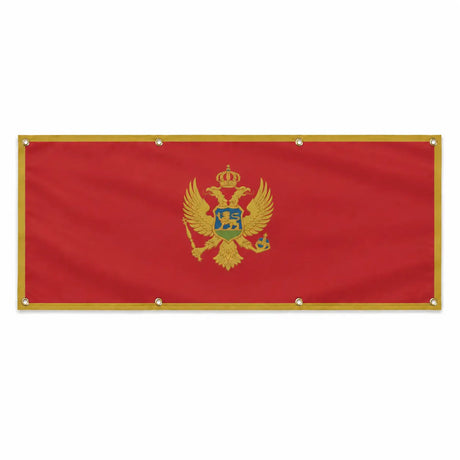 Drapeau monténégro polyester résistant avec œillets robustes