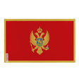 Flag of Montenegro in Multiple Sizes 100% Polyester Print with Double Hem - Pixelforma