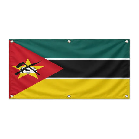 Drapeau mozambique polyester résistant avec 6 œillets
