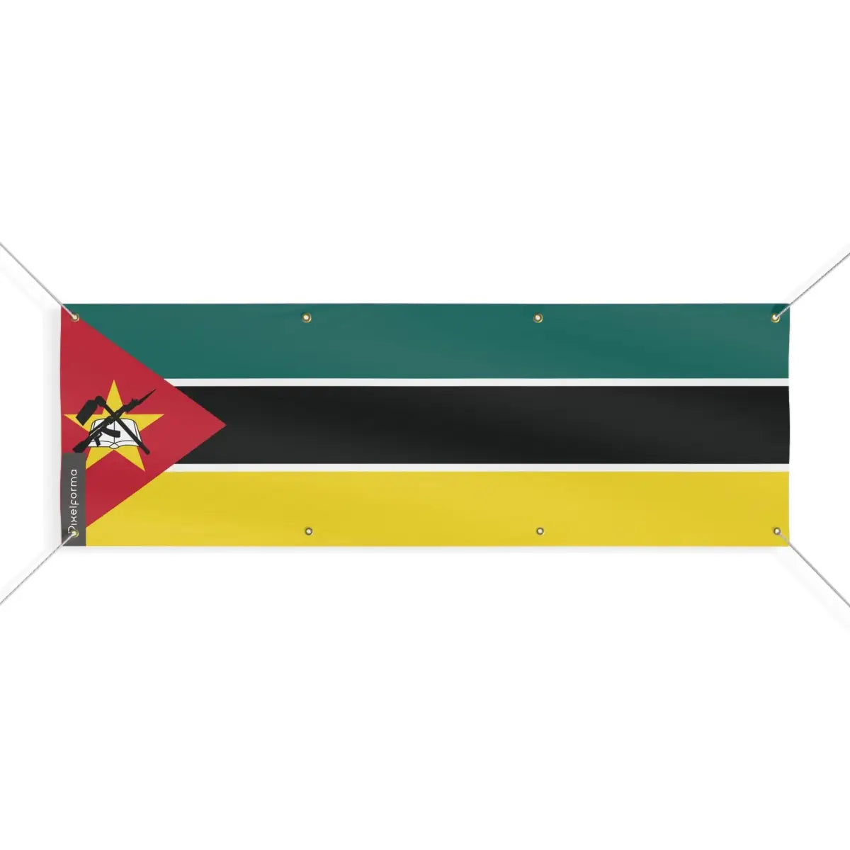 Drapeau du Mozambique 8 Oeillets en Plusieurs Tailles (L) - Pixelforma 