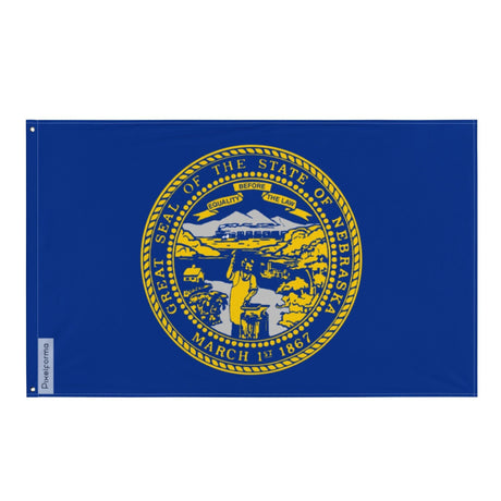 Drapeau du Nebraska en plusieurs tailles 100 % polyester Imprimer avec Double ourlet - Pixelforma