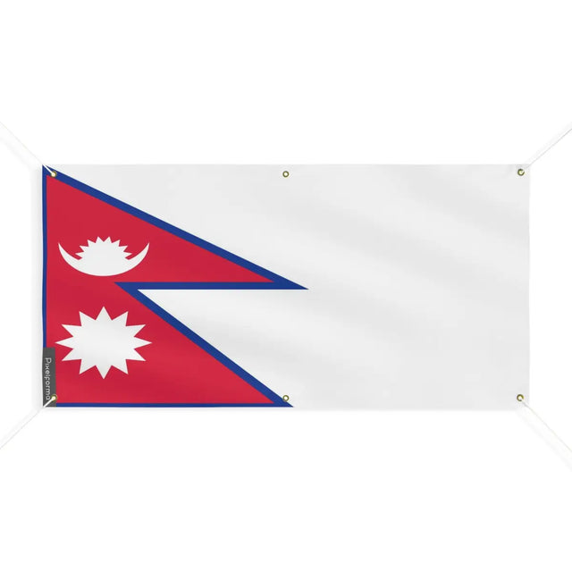 Drapeau du népal 6 oeillets en plusieurs tailles (m) - pixelforma