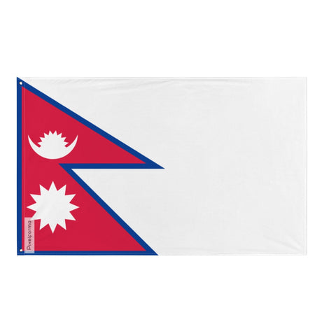 Nepal Flag in Multiple Sizes 100% Polyester Print with Double Hem - Pixelforma