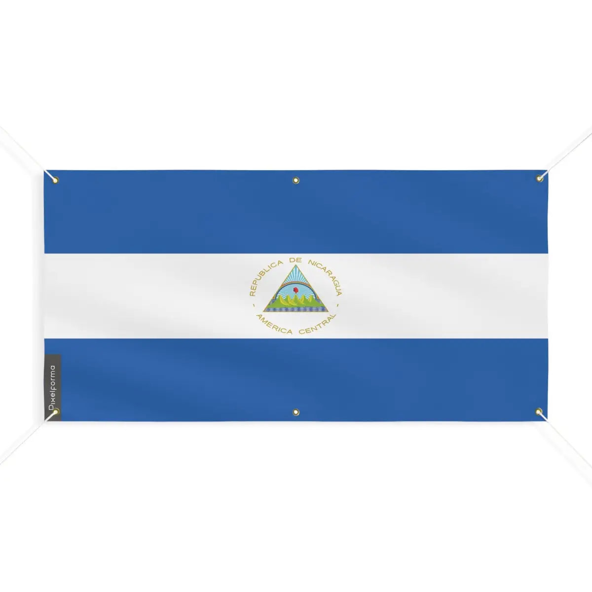 Drapeau du nicaragua 6 oeillets en plusieurs tailles (m) - pixelforma