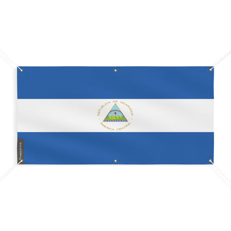 Drapeau du Nicaragua 6 Oeillets en plusieurs tailles - Pixelforma