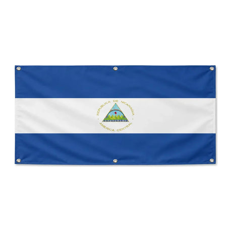 Drapeau nicaragua polyester résistant avec œillets robustes