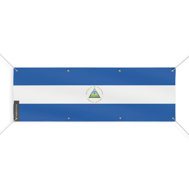 Drapeau du Nicaragua 8 Oeillets en plusieurs tailles - Pixelforma