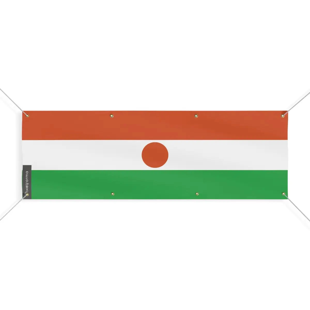 Drapeau du niger 8 oeillets en plusieurs tailles (l) - pixelforma