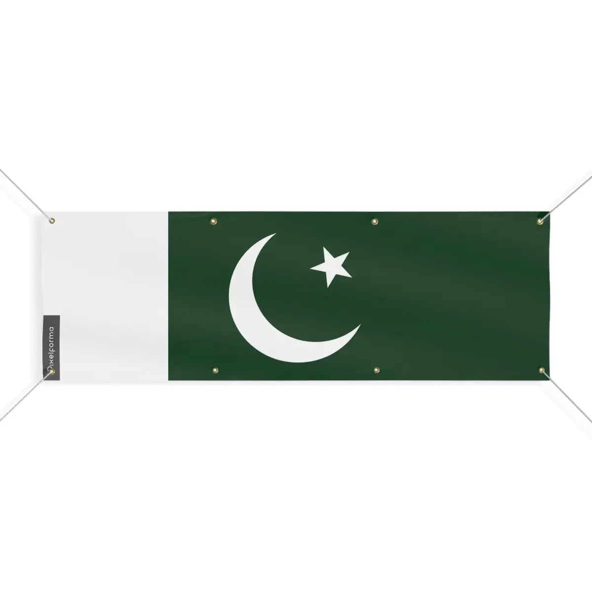 Drapeau du Pakistan 8 Oeillets en Plusieurs Tailles (L) - Pixelforma 