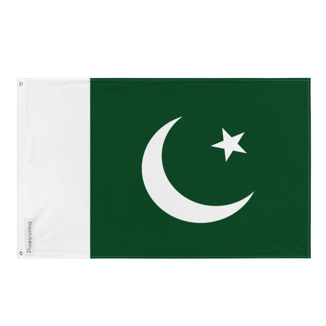 Pakistan Flag in Multiple Sizes 100% Polyester Print with Double Hem - Pixelforma