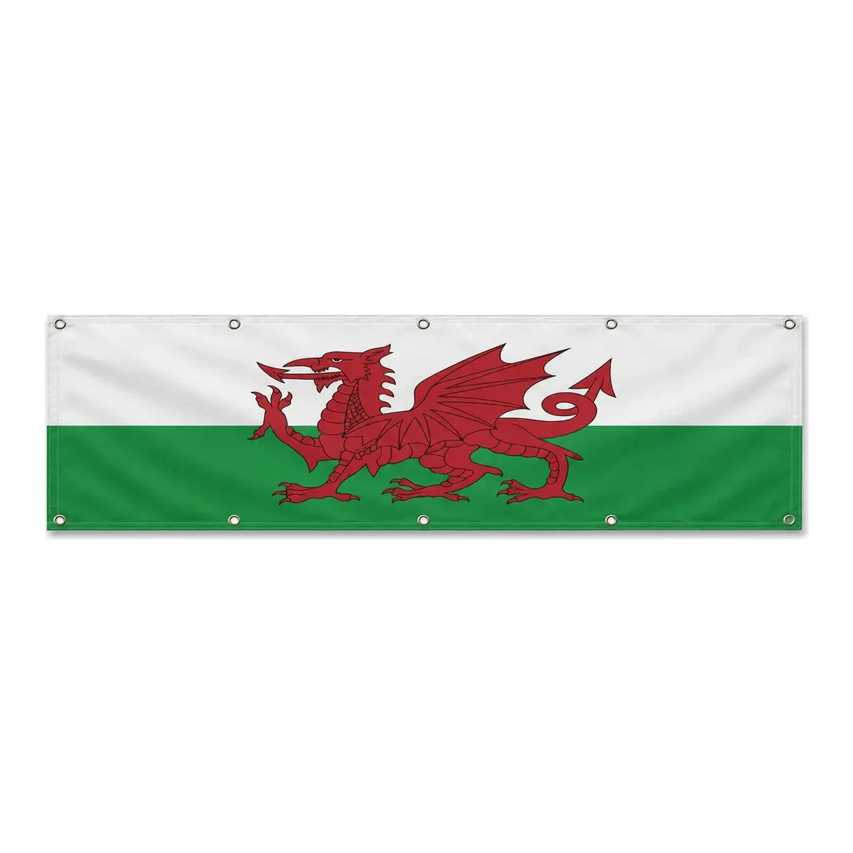 Drapeau du pays de Galles grand format XL en polyester avec dix œillets