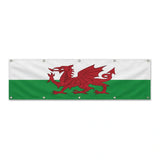 Drapeau du pays de Galles grand format XL en polyester avec dix œillets