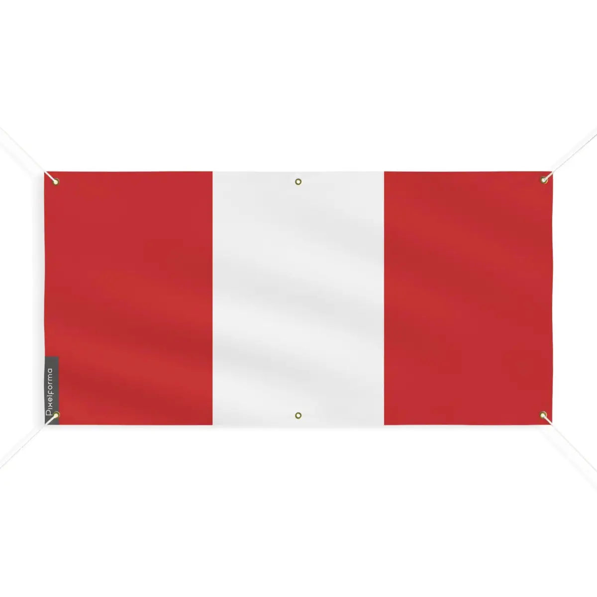 Drapeau du pérou 6 oeillets en plusieurs tailles (m) - pixelforma