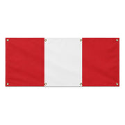 Drapeau pérou en polyester résistant avec 8 œillets