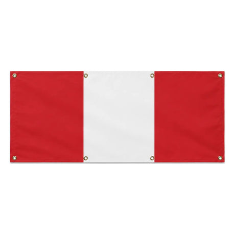 Drapeau pérou en polyester résistant avec 8 œillets
