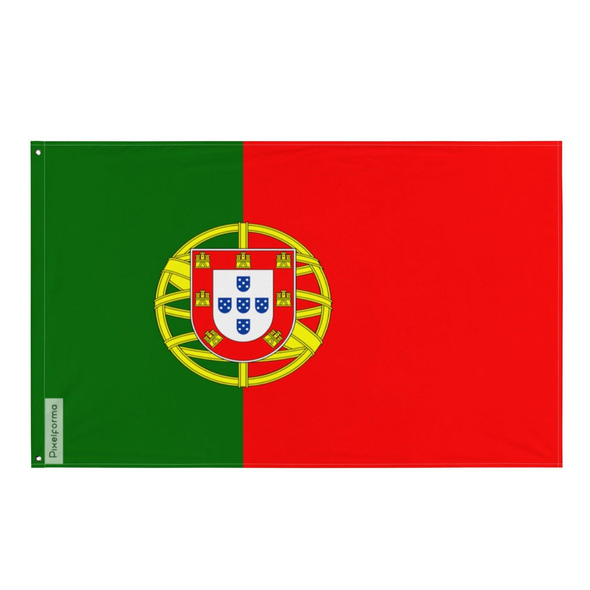 Drapeau du Portugal en plusieurs tailles 100 % polyester Imprimer avec Double ourlet - Pixelforma