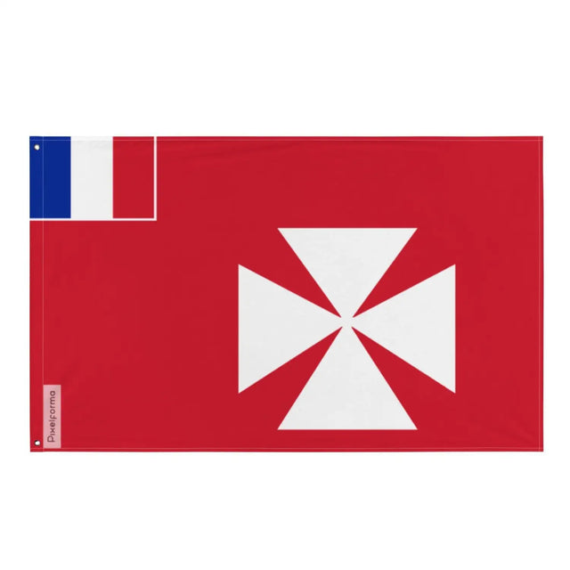 Drapeau du protectorat français de wallis-et-futuna (1910-1985) plusieurs tailles en polyester - pixelforma