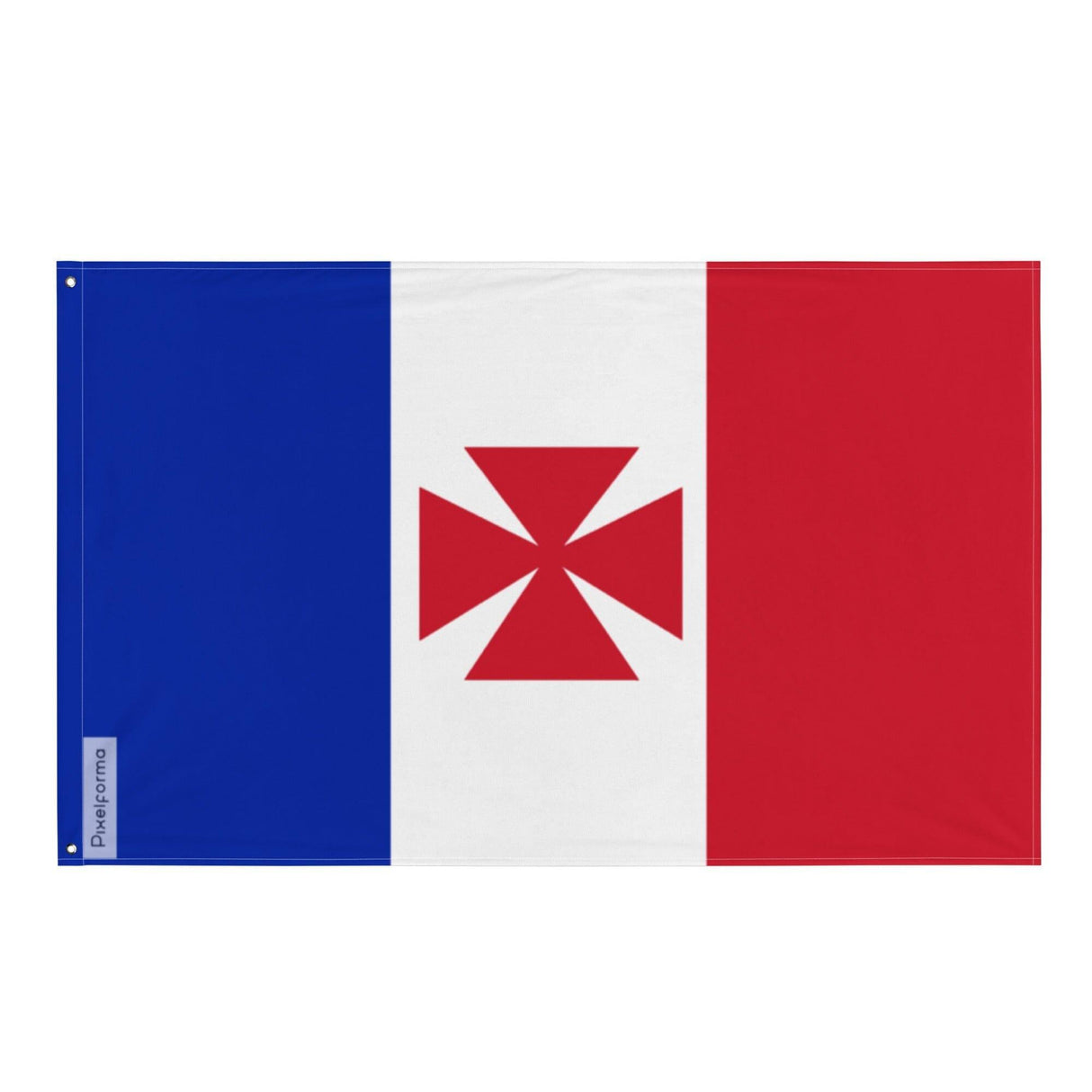 Drapeau du protectorat français sur Uvéa en plusieurs tailles 100 % polyester Imprimer avec Double ourlet - Pixelforma