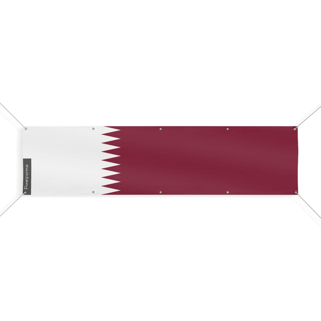 Drapeau du Qatar 10 Oeillets en plusieurs tailles - Pixelforma