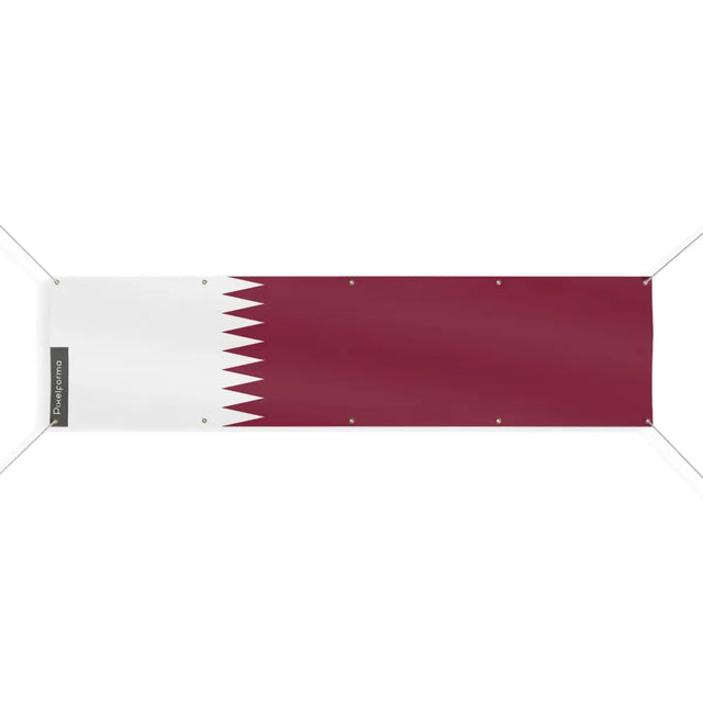 Drapeau du Qatar 10 Oeillets en Plusieurs Tailles (XL) - Pixelforma 