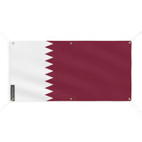 Drapeau du Qatar 6 Oeillets en Plusieurs Tailles (M) - Pixelforma 