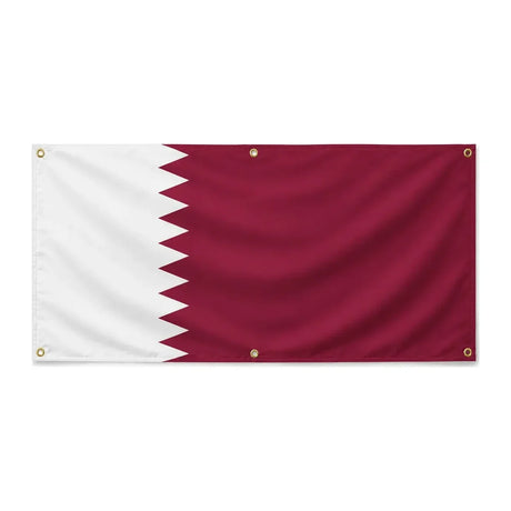 Drapeau qatar en polyester résistant avec six œillets