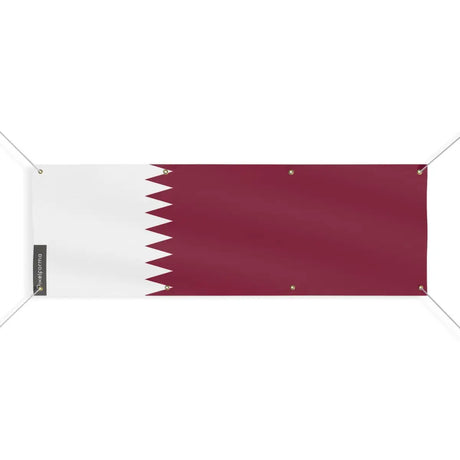 Drapeau du Qatar 8 Oeillets en Plusieurs Tailles (L) - Pixelforma 