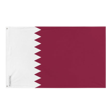 Qatar Flag in Multiple Sizes 100% Polyester Print with Double Hem - Pixelforma