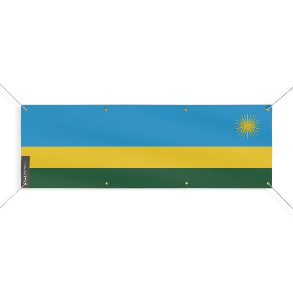 Drapeau du Rwanda 8 Oeillets en Plusieurs Tailles (L) - Pixelforma 