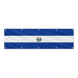Drapeau du Salvador grand format XL en polyester avec dix œillets