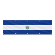 Drapeau du Salvador grand format XL en polyester avec dix œillets