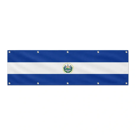 Drapeau du Salvador grand format XL en polyester avec dix œillets
