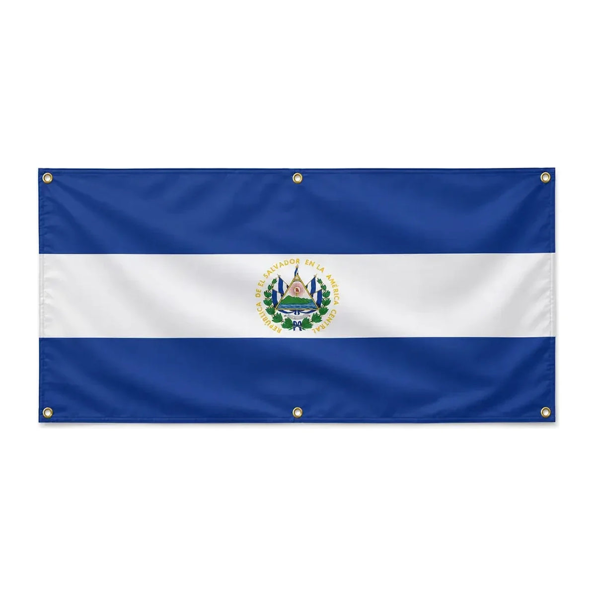 Drapeau salvador polyester résistant aux intempéries