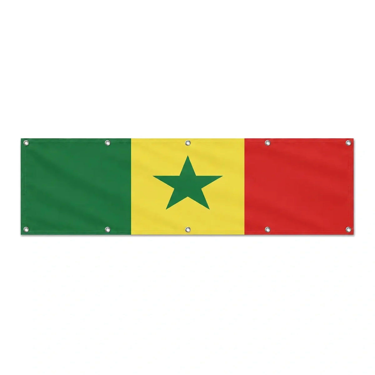Drapeau du Sénégal grand format XL en polyester avec dix œillets